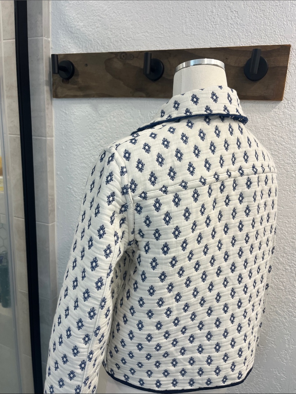 Souleiado- Navy blue & white GISELE "Merveilleuse" jacket - Picture 8 of 11